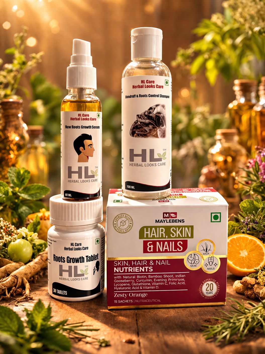 HL Care Hair Regrowth Kit  (Serum+Shampoo+ 30 Tablet+ 4 sachhat