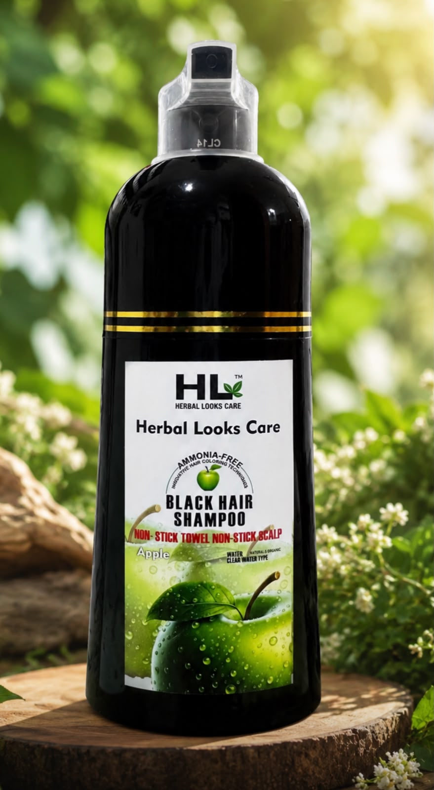 Herbal Black Hair Shampoo –| Ammonia-Free Instant 1 Wash Hair Result | 400ml